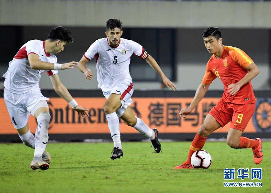 （体育）（6）足球——中国之队国际足球锦标赛：中国U22队胜约旦U22队