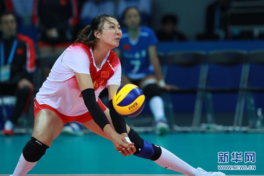 （军运会）（4）排球——女排小组赛：中国队胜巴西队