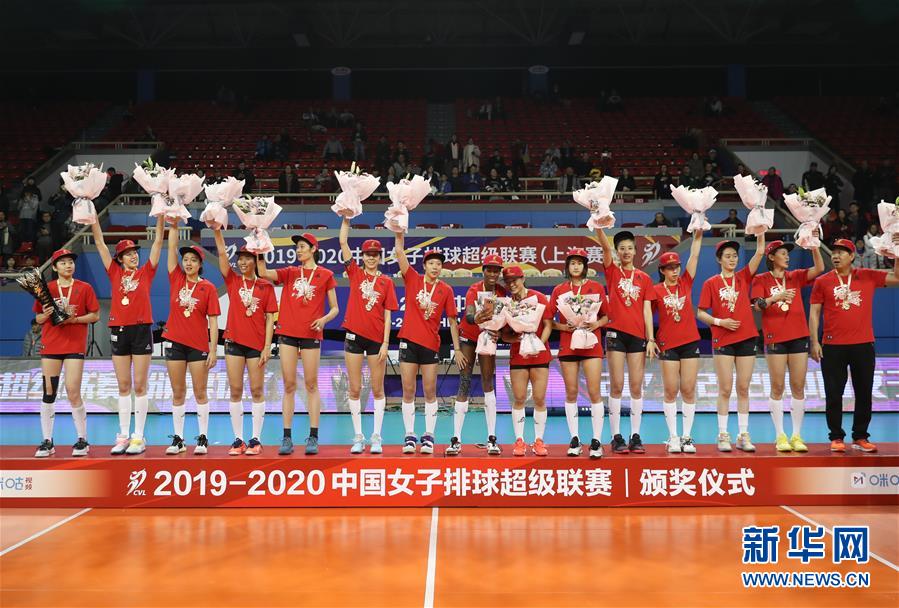 （体育）（1）排球——女排超级联赛：天津渤海队夺冠